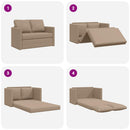 2-i-1 sovesofa 112x174x55 cm kunstlæder cappuccinofarvet