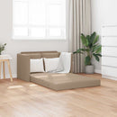 2-i-1 sovesofa 112x174x55 cm kunstlæder cappuccinofarvet