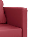 2-i-1 sovesofa 112x174x55 cm kunstlæder vinrød
