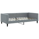 daybed 100x190 cm stof lysegrå