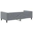daybed 100x190 cm stof lysegrå