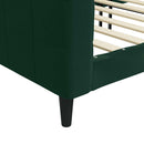 daybed 80x200 cm velour mørkegrøn