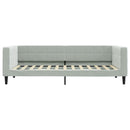 daybed 90x200 cm velour lysegrå