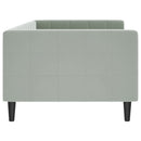 daybed 90x200 cm velour lysegrå