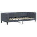 daybed 90x200 cm velour mørkegrå