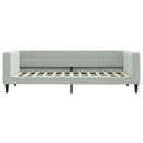 daybed 100x200 cm velour lysegrå