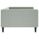 daybed 100x200 cm velour lysegrå