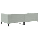 daybed 100x200 cm velour lysegrå