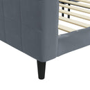 daybed 100x200 cm velour mørkegrå