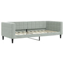 daybed 90x190 cm velour lysegrå