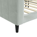daybed 90x190 cm velour lysegrå
