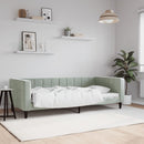 daybed 90x190 cm velour lysegrå