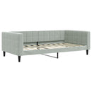 daybed 100x190 cm velour lysegrå