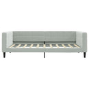 daybed 100x190 cm velour lysegrå