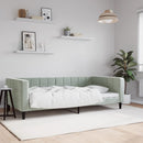 daybed 100x190 cm velour lysegrå