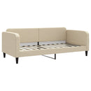 daybed 90x200 cm stof cremefarvet