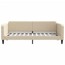 daybed 90x200 cm stof cremefarvet