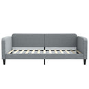 daybed 100x200 cm stof lysegrå