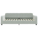 daybed 80x200 cm velour lysegrå
