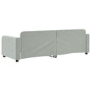 daybed 80x200 cm velour lysegrå
