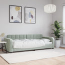 daybed 80x200 cm velour lysegrå