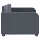 daybed 80x200 cm velour mørkegrå