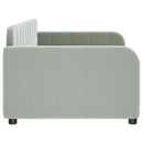 daybed 90x200 cm velour lysegrå
