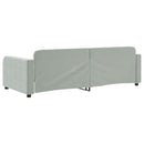 daybed 90x200 cm velour lysegrå