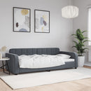 daybed 90x200 cm velour mørkegrå