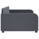 daybed 100x200 cm velour mørkegrå