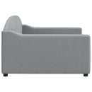 daybed 100x190 cm stof lysegrå