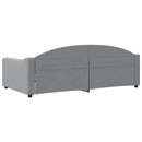 daybed 100x190 cm stof lysegrå