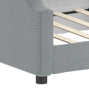 daybed 100x190 cm stof lysegrå