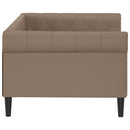 daybed 80x200 cm kunstlæder cappuccinofarvet