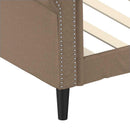 daybed 80x200 cm kunstlæder cappuccinofarvet