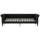 daybed 90x200 cm kunstlæder sort