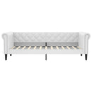 daybed 90x200 cm kunstlæder hvid