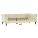 daybed 90x200 cm kunstlæder cremefarvet