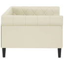 daybed 90x200 cm kunstlæder cremefarvet