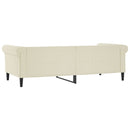 daybed 90x200 cm kunstlæder cremefarvet
