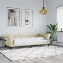 daybed 90x200 cm kunstlæder cremefarvet