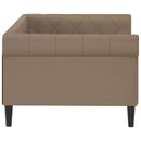 daybed 90x200 cm kunstlæder cappuccinofarvet