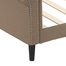 daybed 90x200 cm kunstlæder cappuccinofarvet