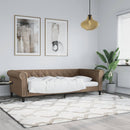 daybed 90x200 cm kunstlæder cappuccinofarvet