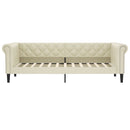 daybed 100x200 cm kunstlæder cremefarvet