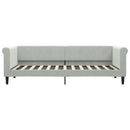 daybed 80x200 cm velour lysegrå
