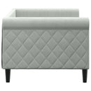 daybed 80x200 cm velour lysegrå