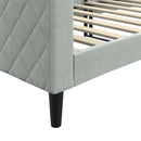 daybed 80x200 cm velour lysegrå