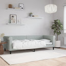 daybed 80x200 cm velour lysegrå