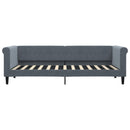 daybed 80x200 cm velour mørkegrå